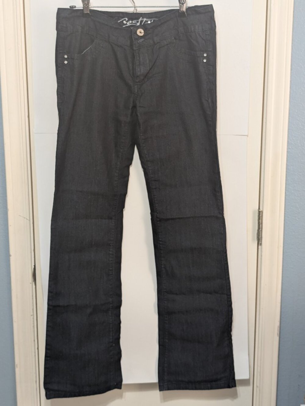 C'est Toi Jeans Black Coated Bootcut Sz 11